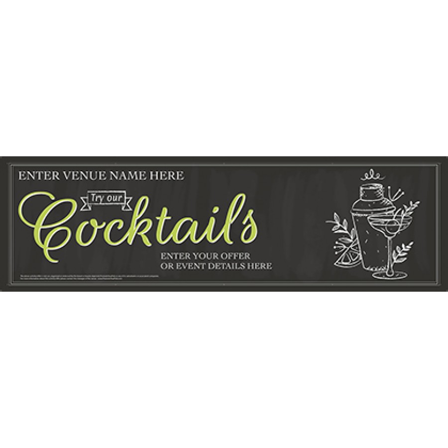 Summer Cocktails Banner (Chalk) (Lrg)