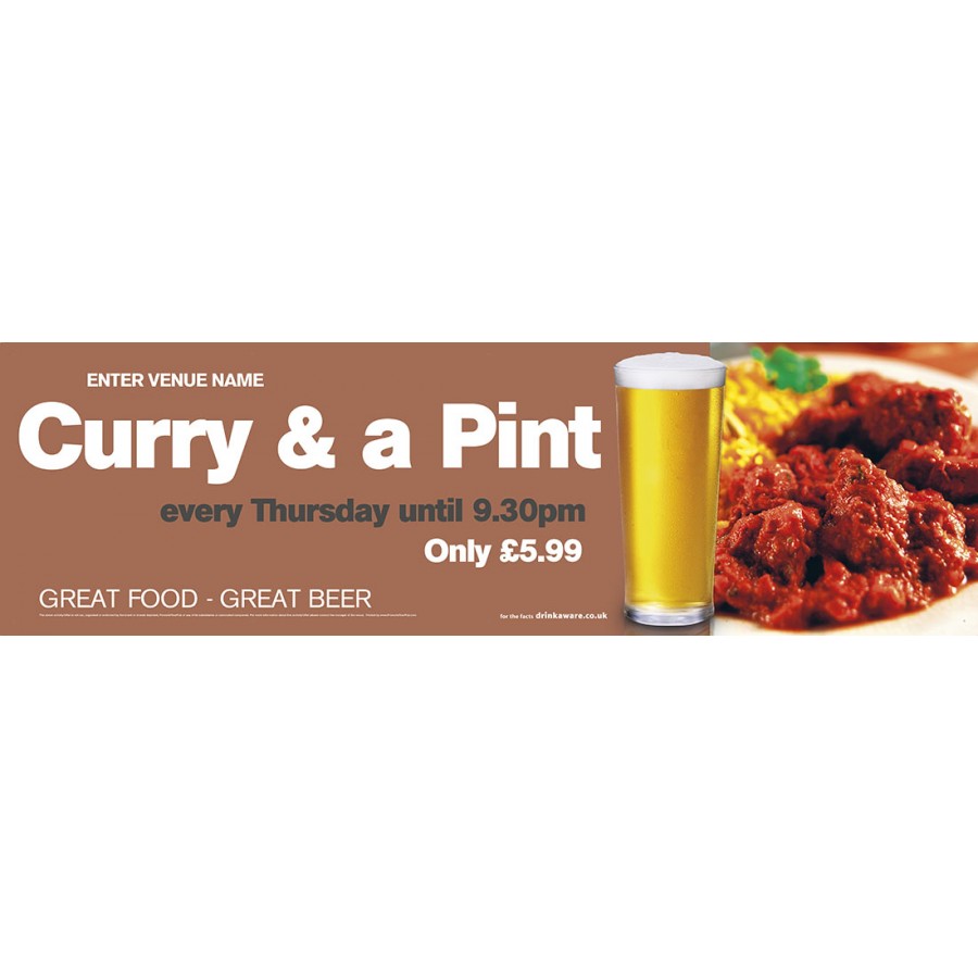 Curry & Pint Banner (Lrg)