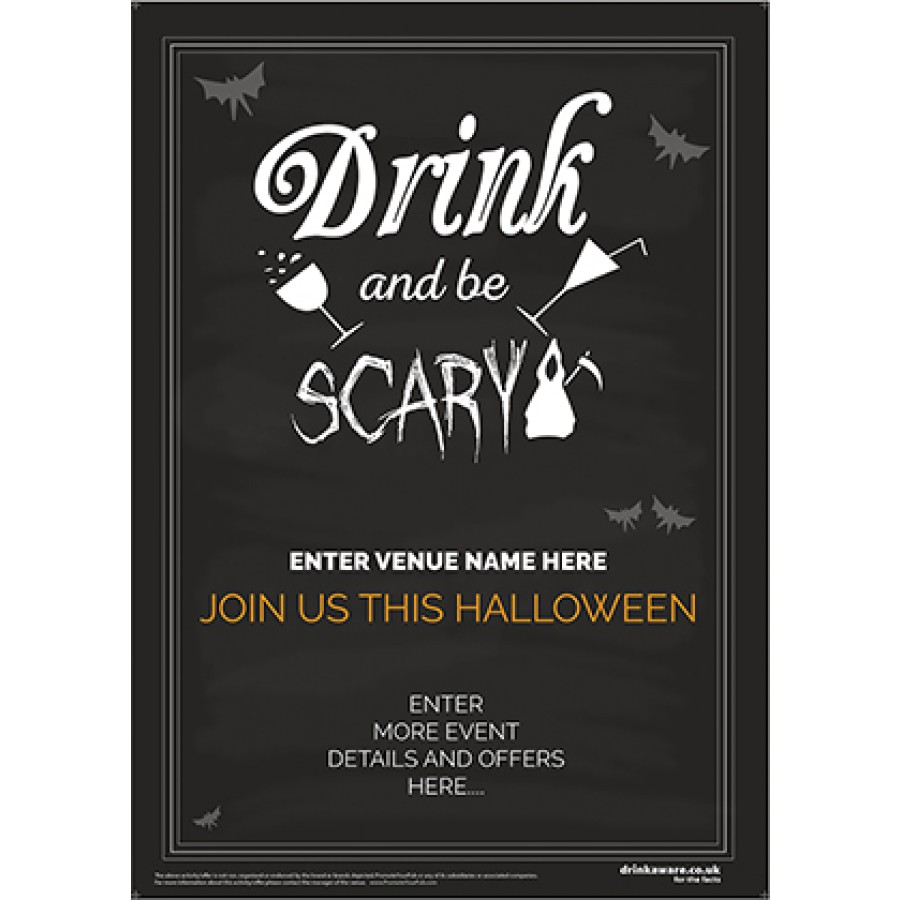 Halloween Drink and be Scary Poster