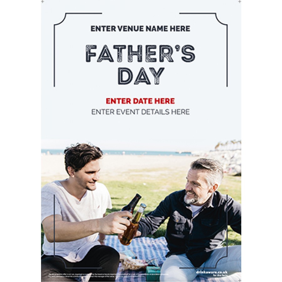 Father's Day 'Beer with Dad' Poster (A2)