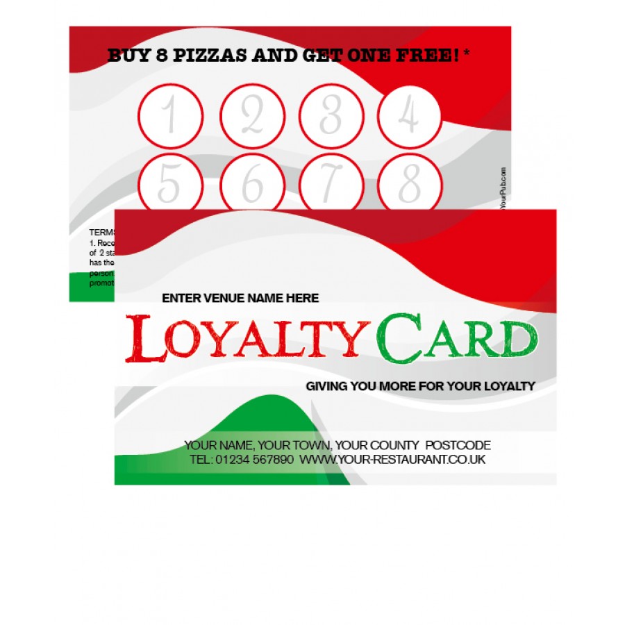 Italian Themed Loyalty Card