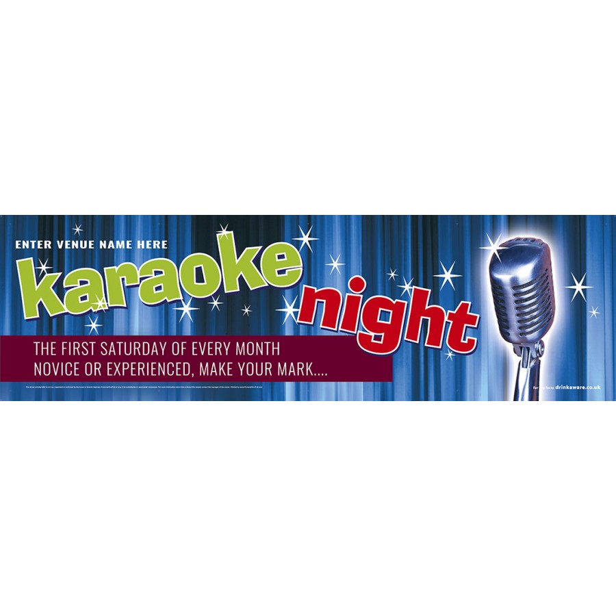 Karaoke Night Banner (XL10')