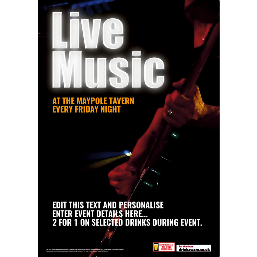 Live Music Here Flyer (A5)