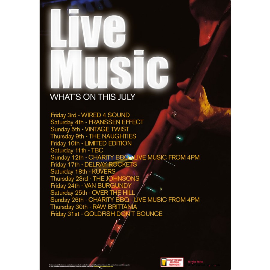 Live music 'What's On' Flyer (A5)