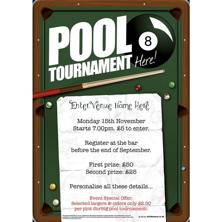 Pool Tournament Poster (A3)