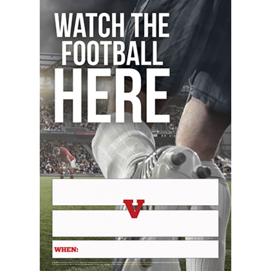 Watch the Football here Empty Belly Poster