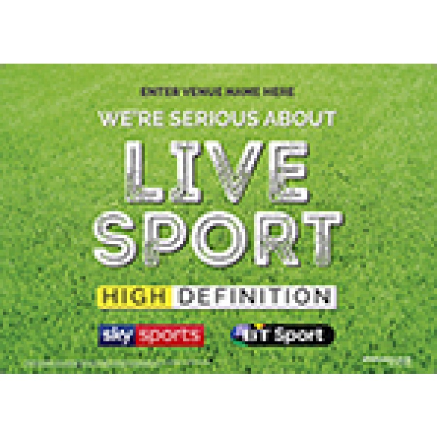 Serious about live sport Outdoor Sign A0L