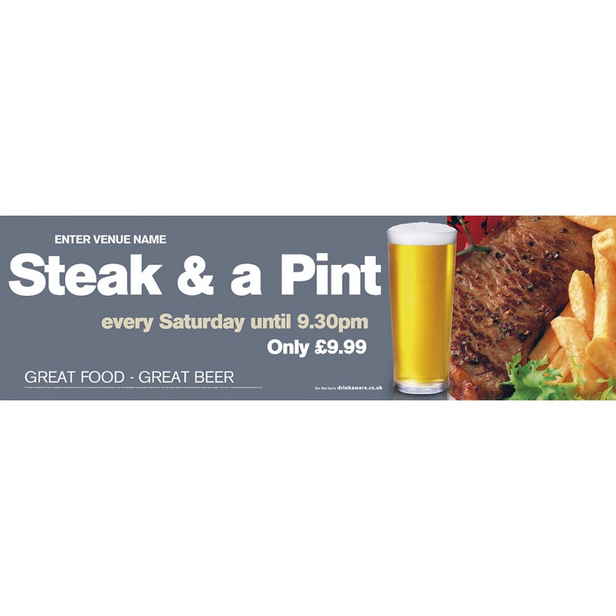 Steak & a Pint Banner (Lrg)