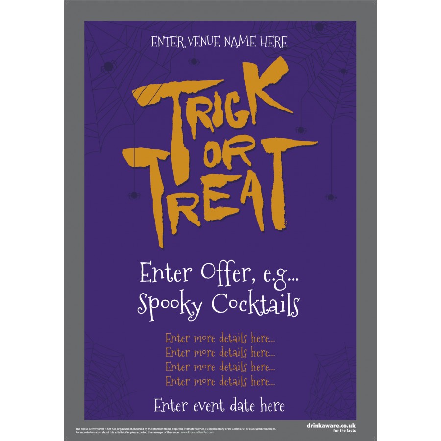 Halloween Offers Poster (Trick or Treat) (A1)