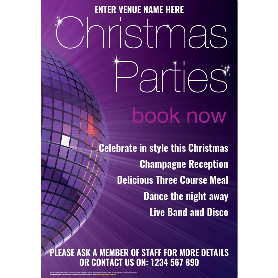 Christmas Parties Poster (A4)